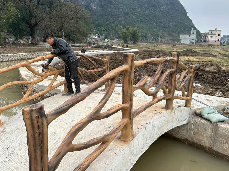 河北水泥仿木栏杆制作