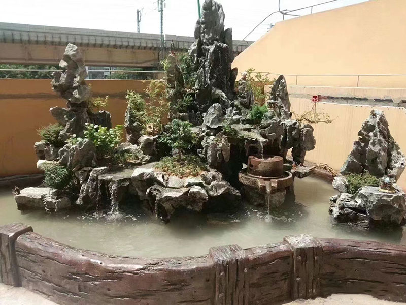 河北小型庭院假山施工