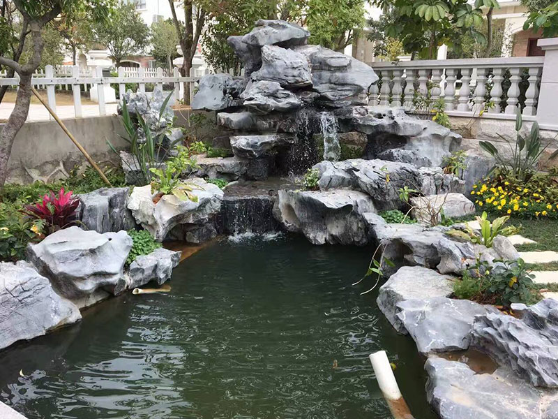庭院水池假山